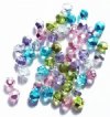 50 6mm Faceted Half Mirror Coated Bead Mix